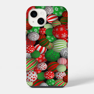 Funda Para iPhone 14 Bolas de Navidad 3D