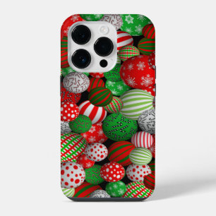 Funda Para iPhone 14 Pro Bolas de Navidad 3D