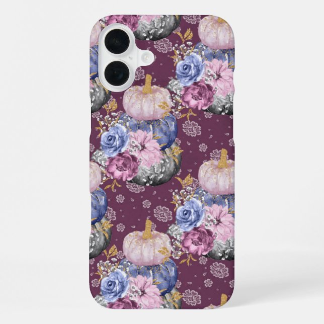 FUNDA PARA iPhone BOMBA Y FLORES DE HALLOWEB GRIS AZULES (Reverso )