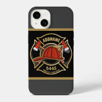 Bombero AÑADIR NOMBRE Insignia Departamento Estaci