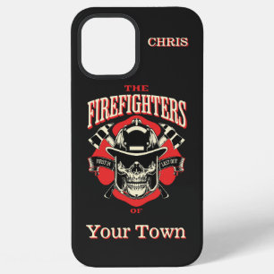 Funda Para iPhone 12 Pro Max Bomberos de estilo vintage de su barrio