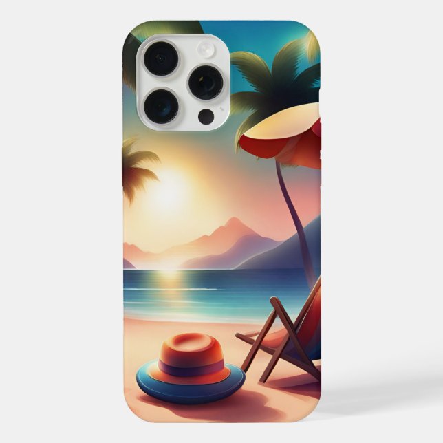 Funda Para iPhone bonita playa (Reverso )