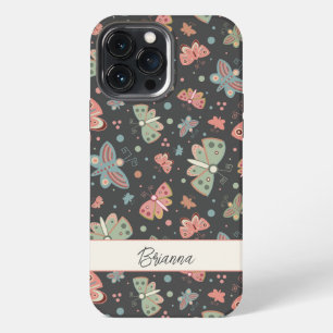 Funda Para iPhone 13 Pro Max Bonito Butterflies Inespiritualidad de nombre pers