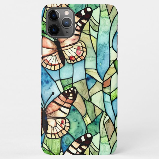 Funda Para iPhone bonito de bosque de vegetación dibujada a mano con (Reverso)