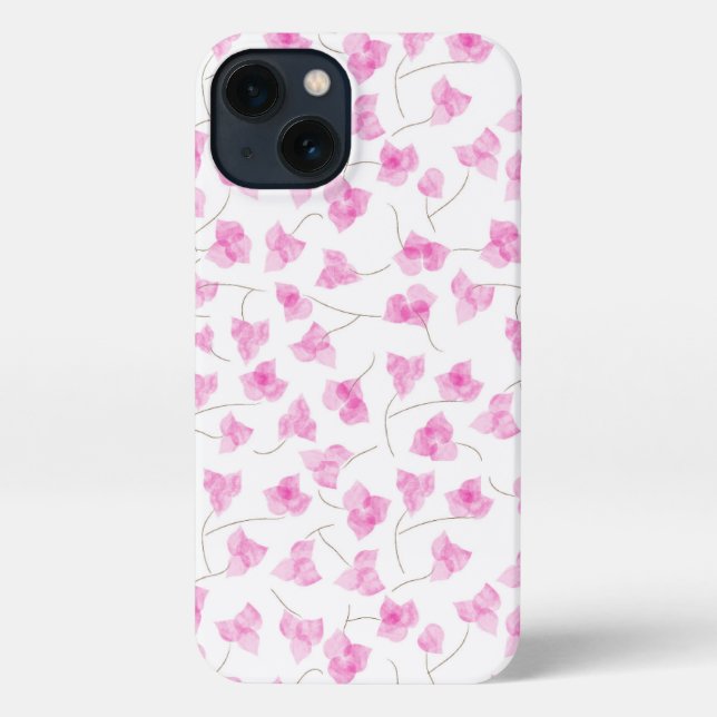 Funda Para iPhone Bonito Rosa Bourgenvilla (Reverso )