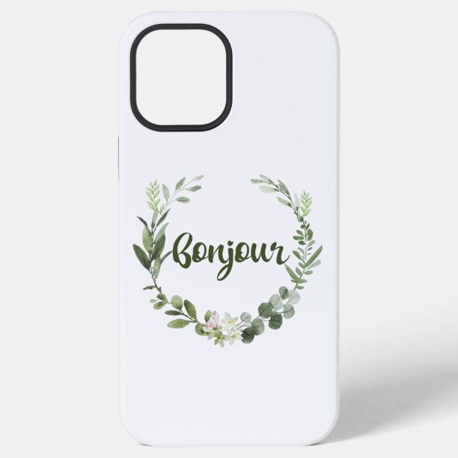 Funda Para iPhone Bonjour Hola Francés (Reverso )