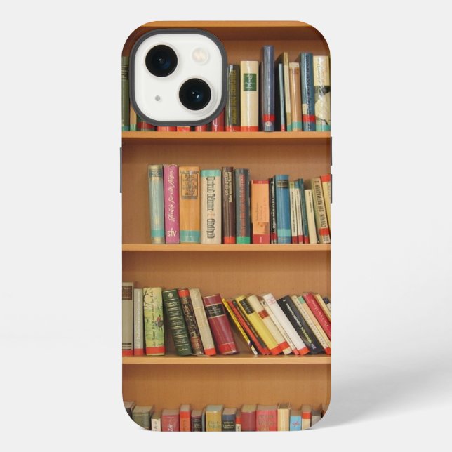 Funda Para iPhone Bookshelf background (Reverso )