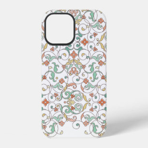 Funda Para iPhone 12 borde continuo ornamentado vintage en estilo orien