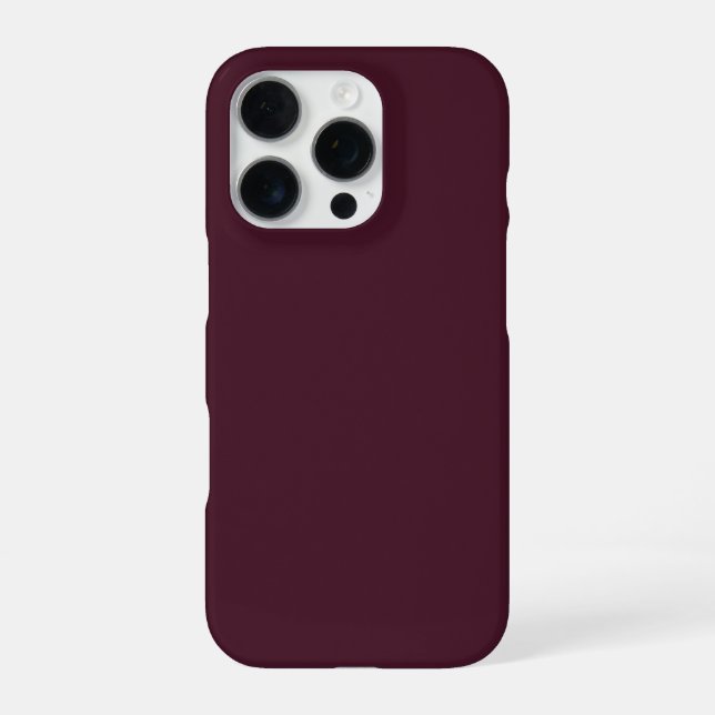 Funda Para iPhone Borgoña de frambuesa, borgoña sólida (Reverso)