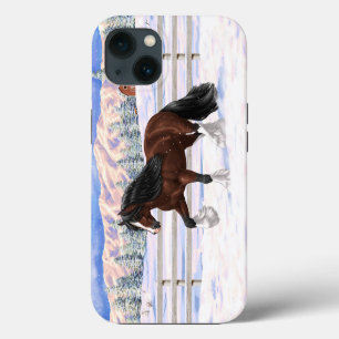 Borrador De Caballo En Nieve De La Gitana De La Ba