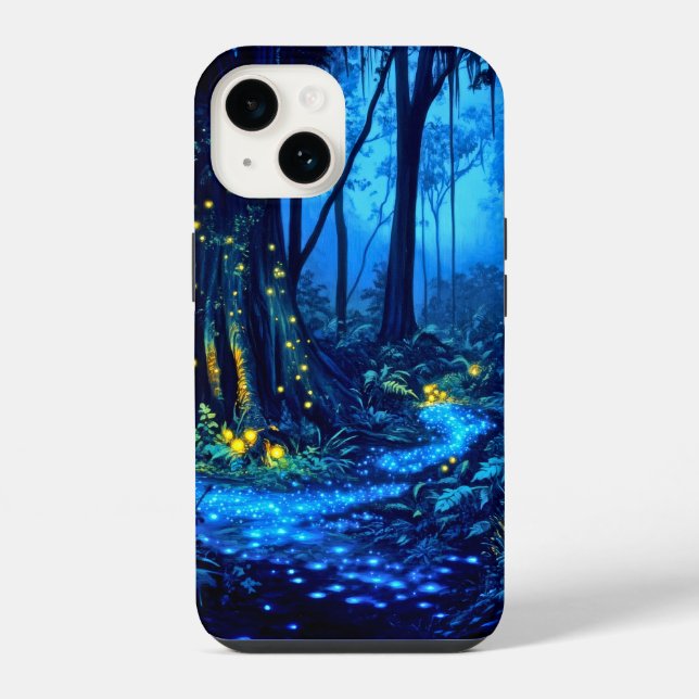 Funda Para iPhone Bosque Bioluminiscente (Reverso )