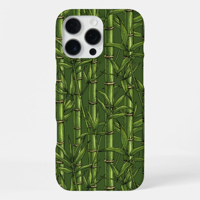 Funda Para iPhone Bosque de bambú en verde (Reverso )