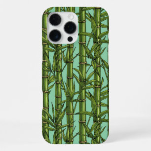Funda Para iPhone 16 Pro Max Bosque de bambú sobre azul claro