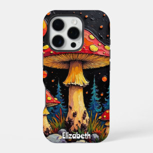 Funda Para iPhone 16 Pro Bosque de Hongos Cósmicos