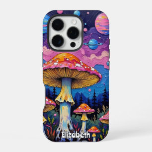Funda Para iPhone 16 Pro Bosque de Hongos Planetario