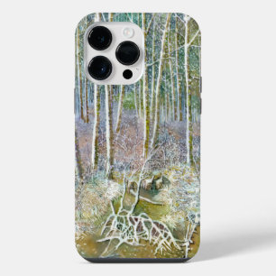 Funda Para iPhone 14 Pro Max bosque de invierno Watercolor
