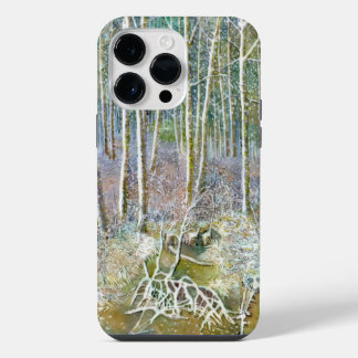 Funda Para iPhone 14 Pro Max bosque de invierno Watercolor