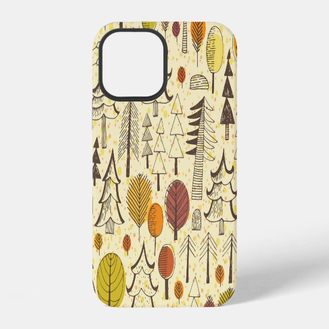 Funda Para iPhone Bosque de Otoño: Patrón Gráfico Perfecto. (Reverso )