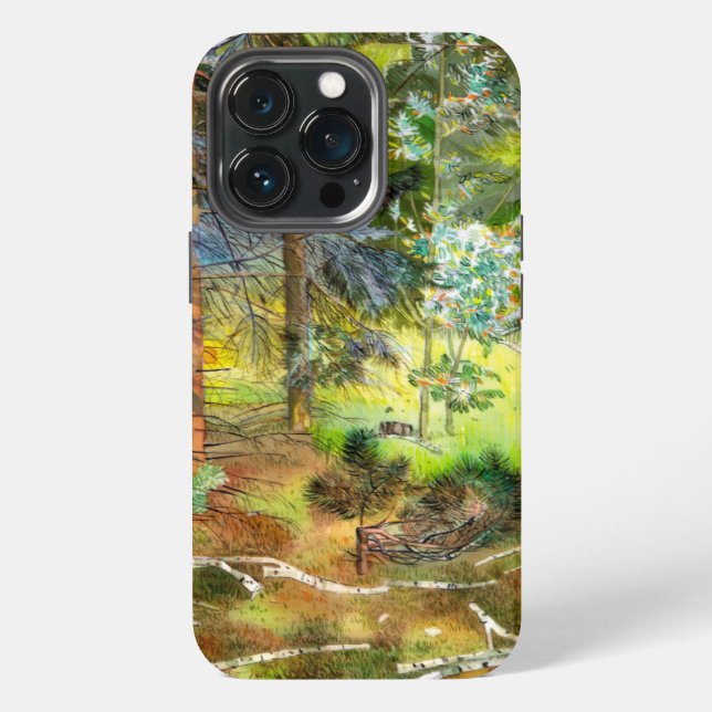 Funda Para iPhone Bosque de pinos (Reverso )