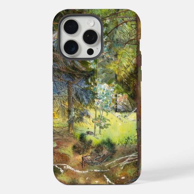 Funda Para iPhone Bosque de pinos (Reverso )