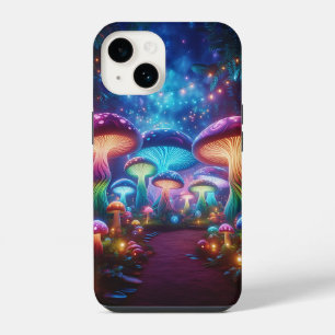 Funda Para iPhone 14 Bosque Encantado de Hongos de Neón - F Glowing Mág