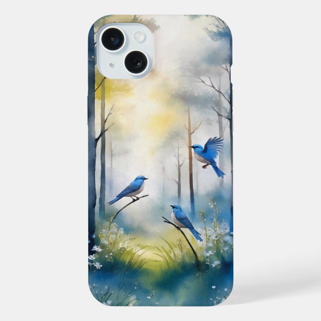 Funda Para iPhone Bosque Escénico de Azulejos (Reverso )