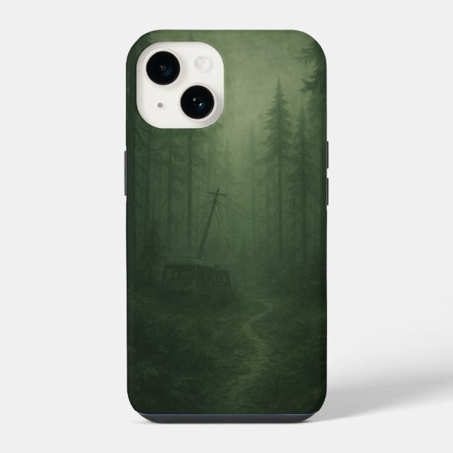 Funda Para iPhone bosque extraño (Reverso )