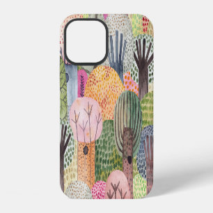 Funda Para iPhone 12 Bosque infantil: fondo adorable de acuarela.