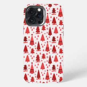 Funda Para iPhone 13 Pro Max Bosque Minimalista de árboles de Navidad moderno