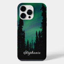 Bosque Personalizado de las Luces del Norte Verdes