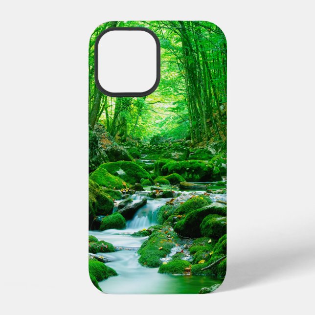 Funda Para iPhone Bosque profundo de verano, bosque profundo, profun (Reverso )