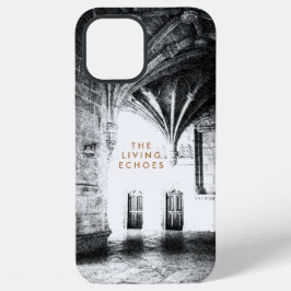 Funda Para iPhone 12 Pro Max Bosquejo Clásico Gótico de Arquitectura en Blanco