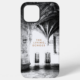 Funda Para iPhone 12 Pro Max Bosquejo Clásico Gótico de Arquitectura en Blanco 
