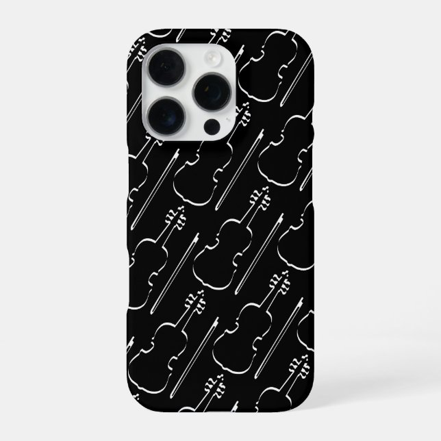 Funda Para iPhone Bosquejo de violín (Reverso)