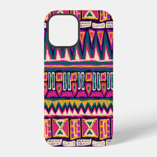 Funda Para iPhone 12 Bosquejos tribales: patrón azteca dibujado a mano.