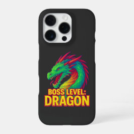 Funda Para iPhone 16 Pro Boss Level: Dragon – Gamer & Fantasy Art