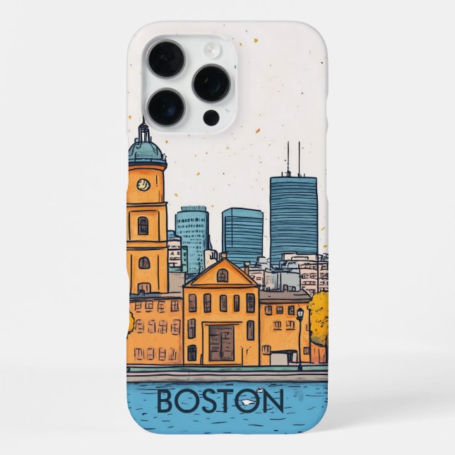 Funda Para iPhone Boston MA EE. UU. Viajes (Reverso )