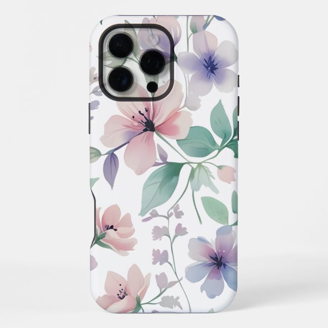 Funda Para iPhone Botanical Pattern, Pastel Color (Reverso )