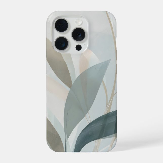 Funda Para iPhone Botánico Orgánico Abstracto Etéreo – Moderno Suave (Reverso )