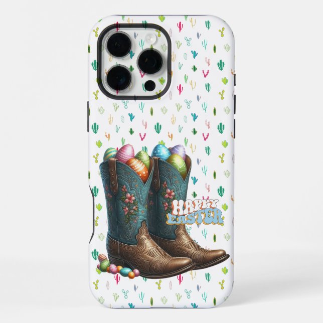 Funda Para iPhone Botas de Pascua de Texas/suroeste (Reverso )