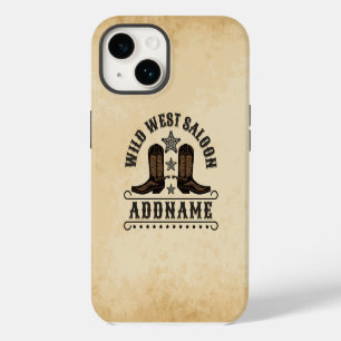 Funda Para iPhone 14 Botas de vaquero occidentales AGREGAR NOMBRE Sheri