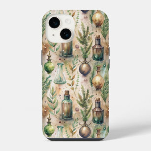 Funda Para iPhone 14 Botellas Botánicas de Cottagecore Farmacéutico