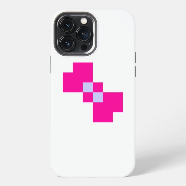 Funda Para iPhone Bow de píxeles de 8 bits (Reverso )