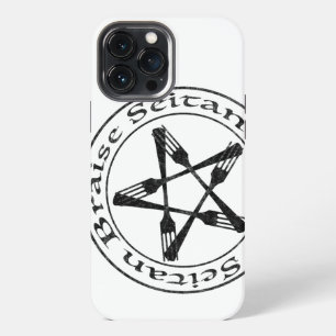 Funda Para iPhone 13 Pro Max Braise Seitan Vegano Pentagrama (versión oscura)