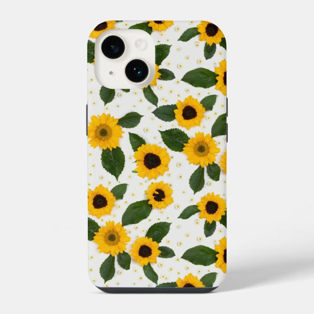 Funda Para iPhone Bright sunflower pattern (Reverso )