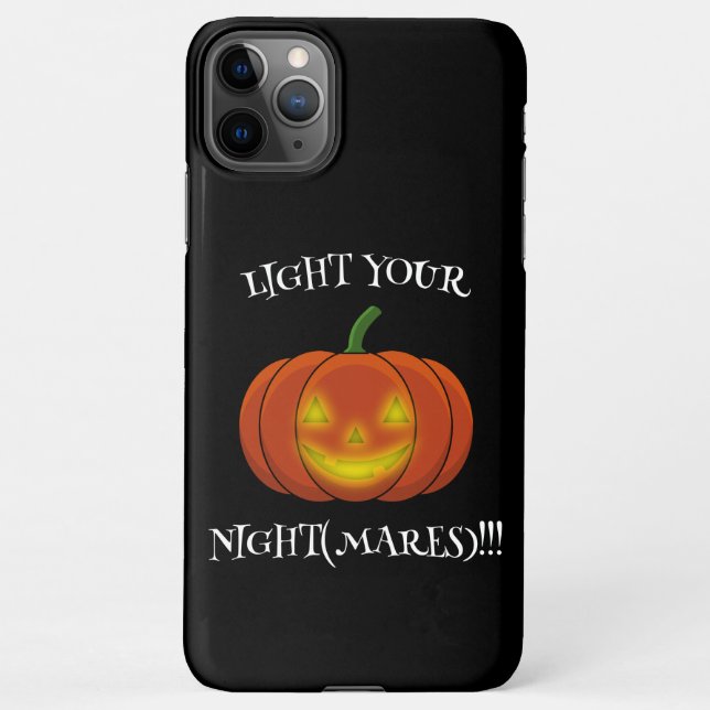 Funda Para iPhone Brillante Jack-o'-Lantern - Enciende tus pesadilla (Reverso)