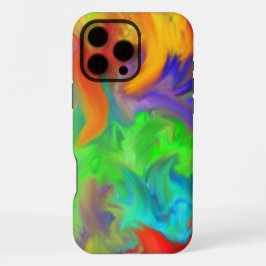 Funda Para iPhone 16 Pro Max Brillantes Olas de Color Resumen Arte
