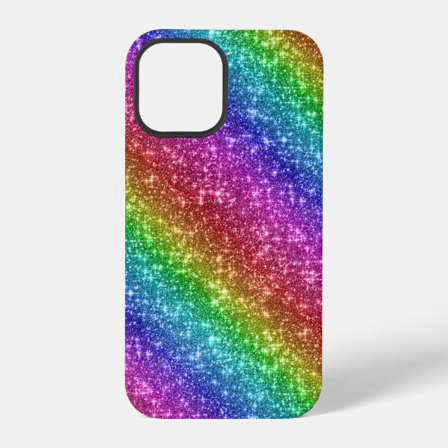 Funda Para iPhone Brillo de Arcoíris Brillante (Reverso )