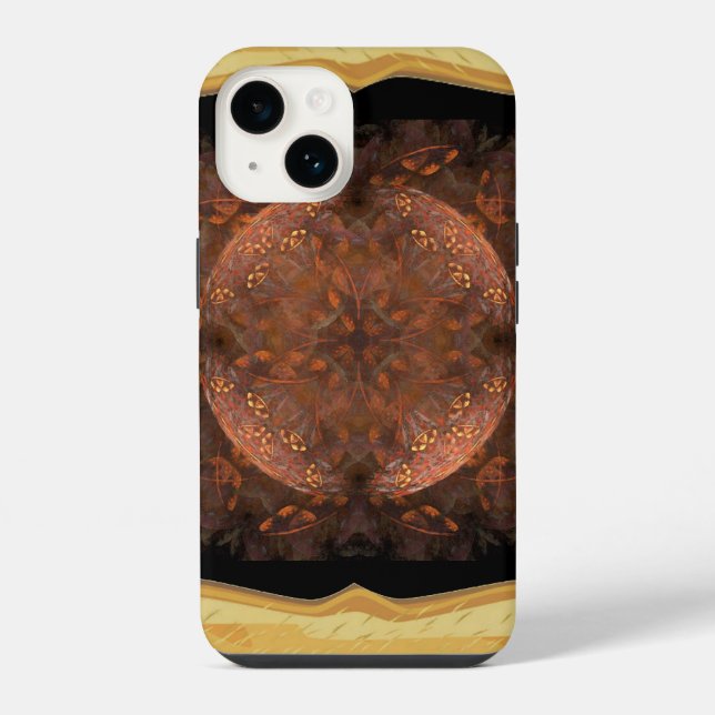 Funda Para iPhone Brillo de Cobre Dorado (Reverso )