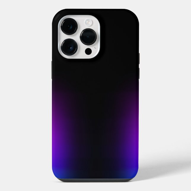 Funda Para iPhone Brillo de gradiente violeta negro (Reverso )
